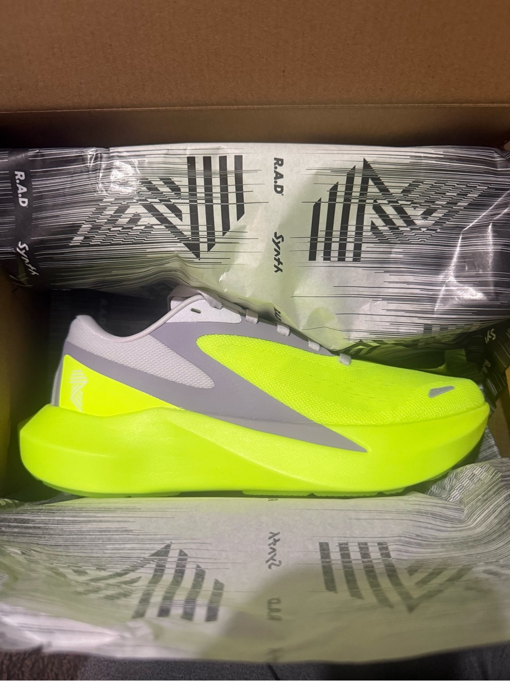 Women's Neon Yellow Athletic Running Shoe
